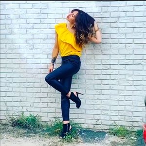 One shoulder J crew top